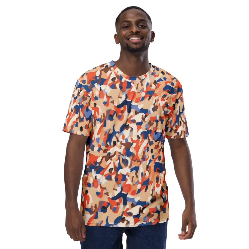 Cobalt Crowd on Men's Crew Neck T-Shirt — Front