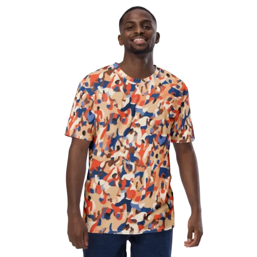 Cobalt Crowd on a Men's Crew Neck T-Shirt