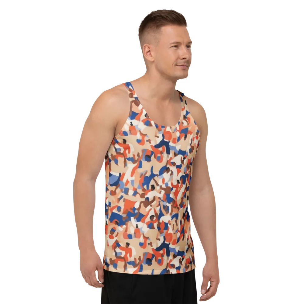 Cobalt Crowd on Men's Tank Top — Right Front