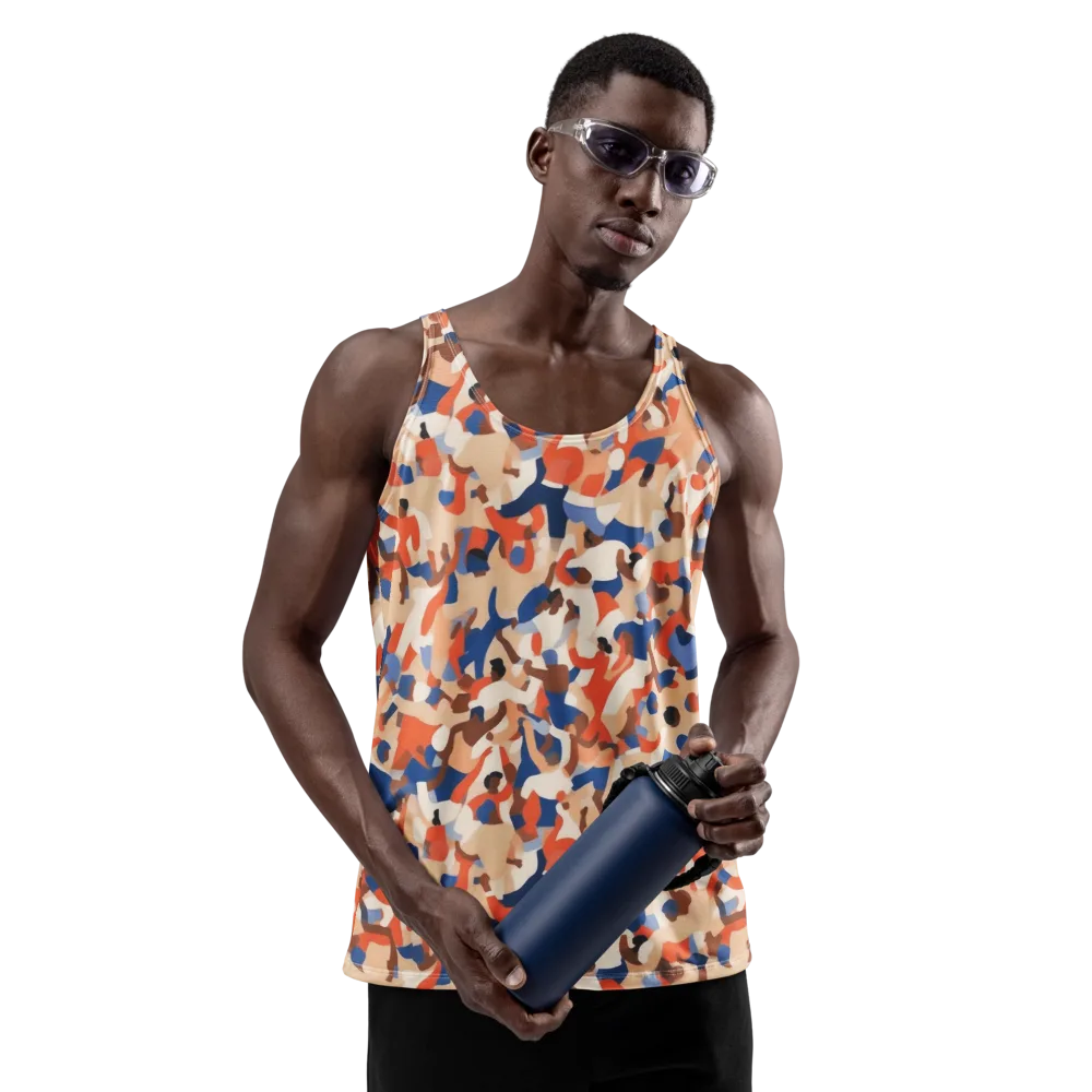 Cobalt Crowd on Men's Tank Top — Front