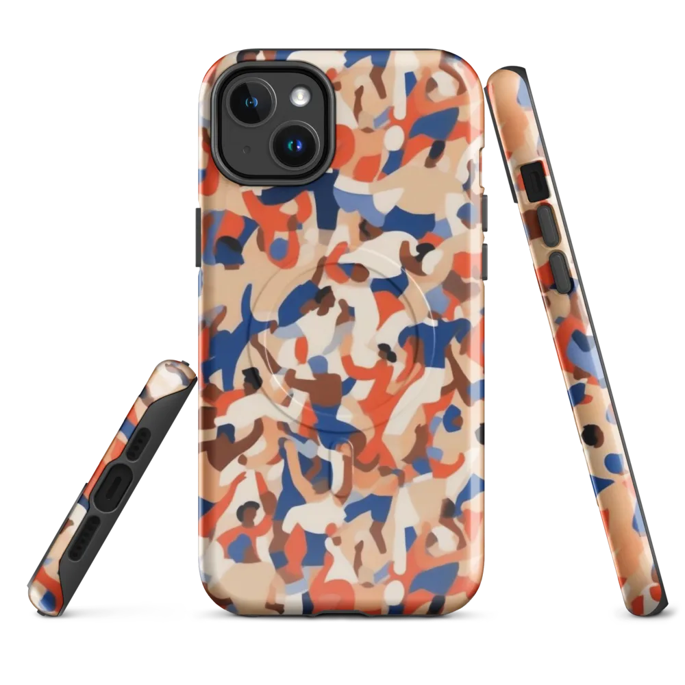 Cobalt Crowd on MagSafe Tough Case for iPhone® — Front