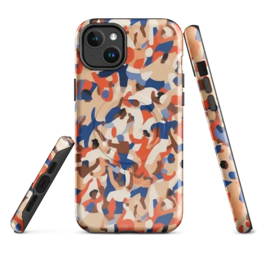 Cobalt Crowd on a MagSafe Tough Case for iPhone®