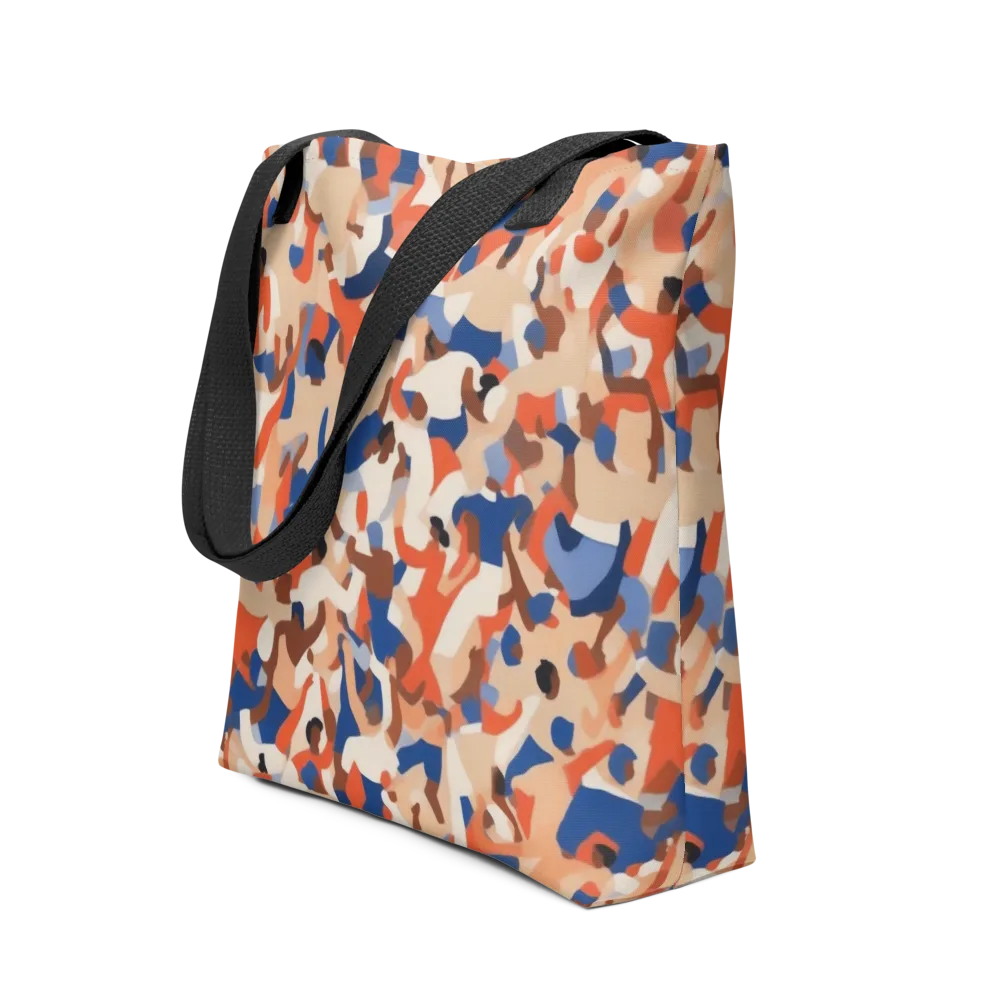 Cobalt Crowd on Tote Bag — Front