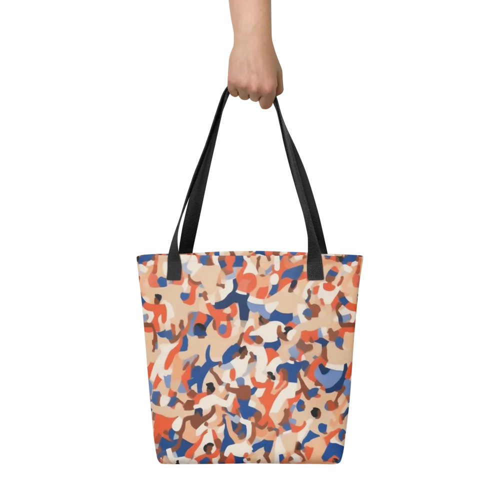 Cobalt Crowd on Tote Bag — Front