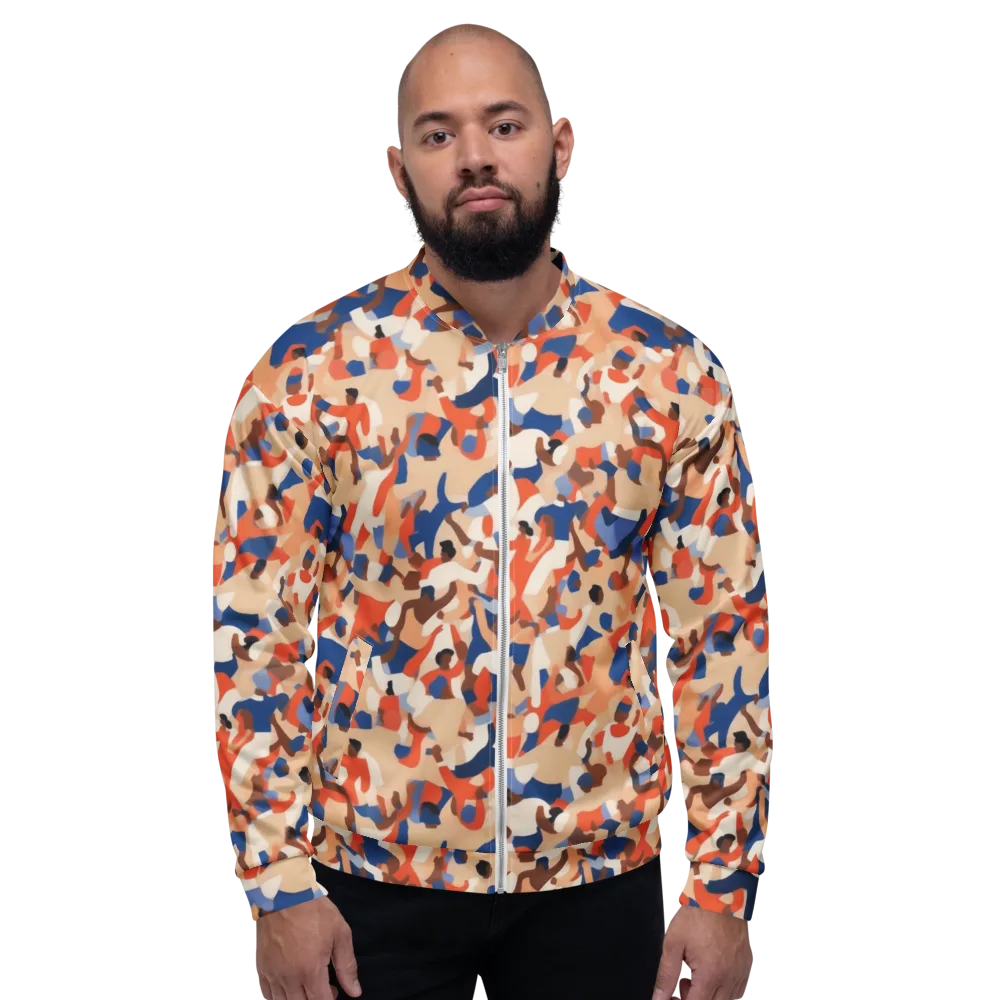 Cobalt Crowd on Bomber Jacket — Front