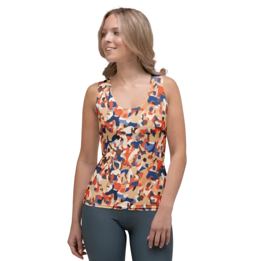 Cobalt Crowd on a Women's Tank Top