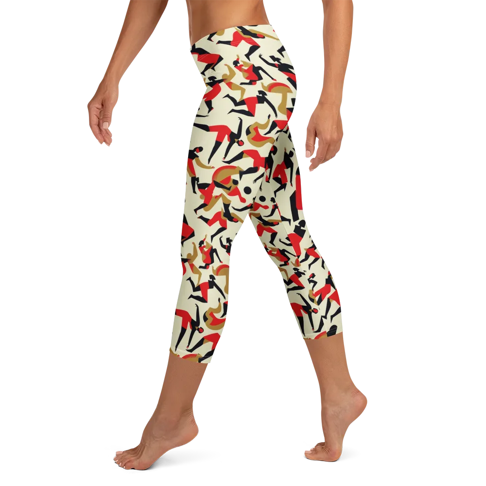 Vermilion Motion on Capri Leggings — Left
