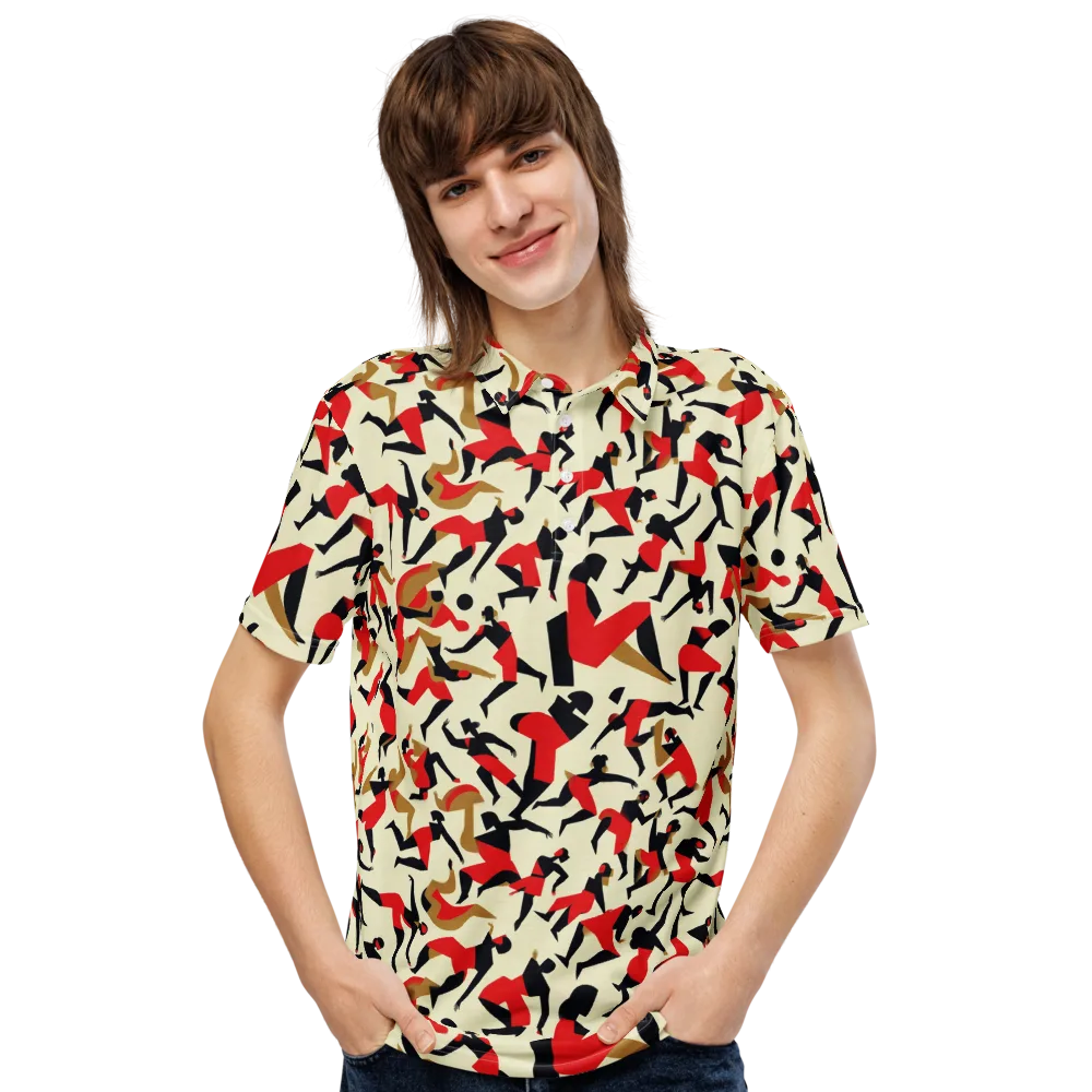 Vermilion Motion on Men's Slim Fit Polo Shirt — Front