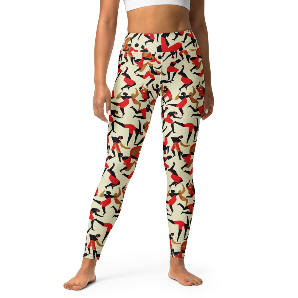Vermilion Motion on Yoga Leggings — Front