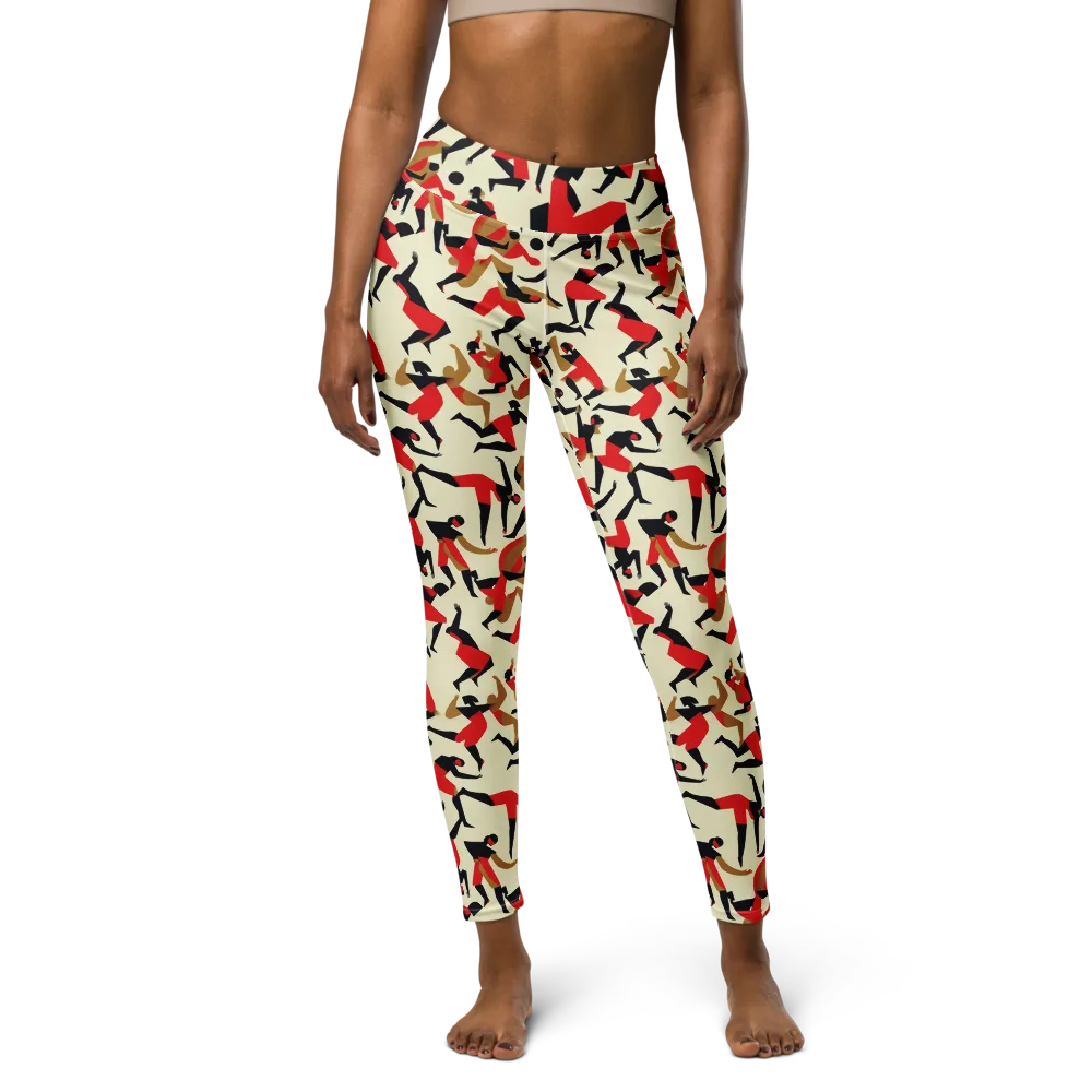 Vermilion Motion on Yoga Leggings — Front