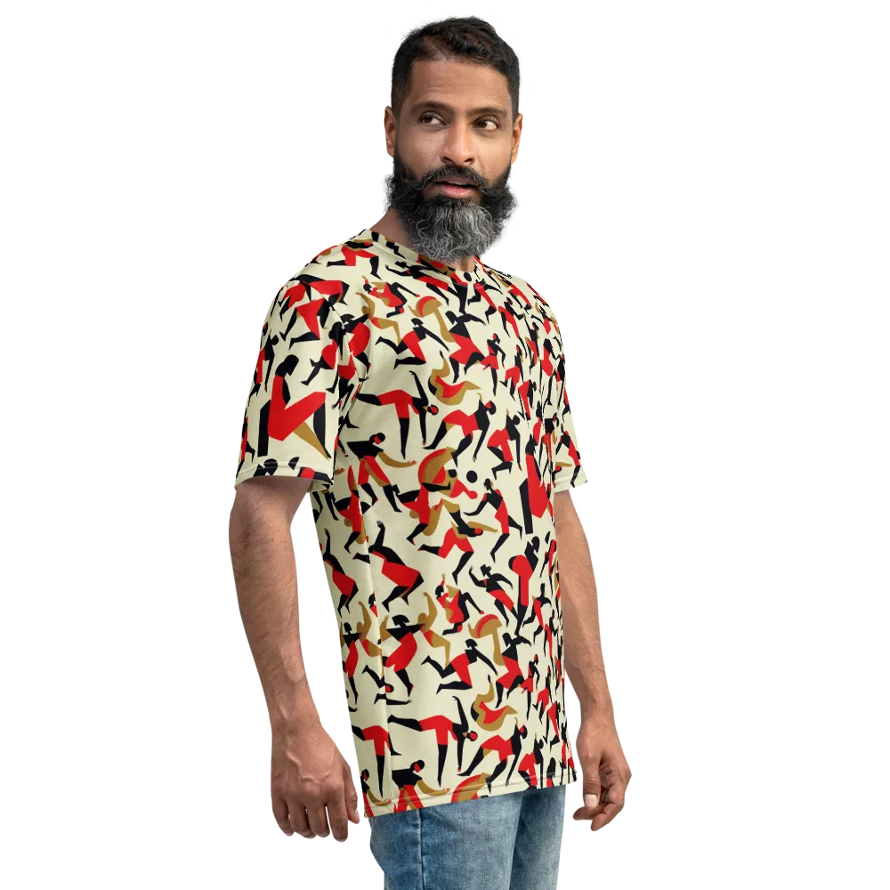 Vermilion Motion on Men's Crew Neck T-Shirt — Right