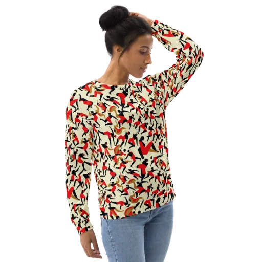 Vermilion Motion on a Sweatshirt