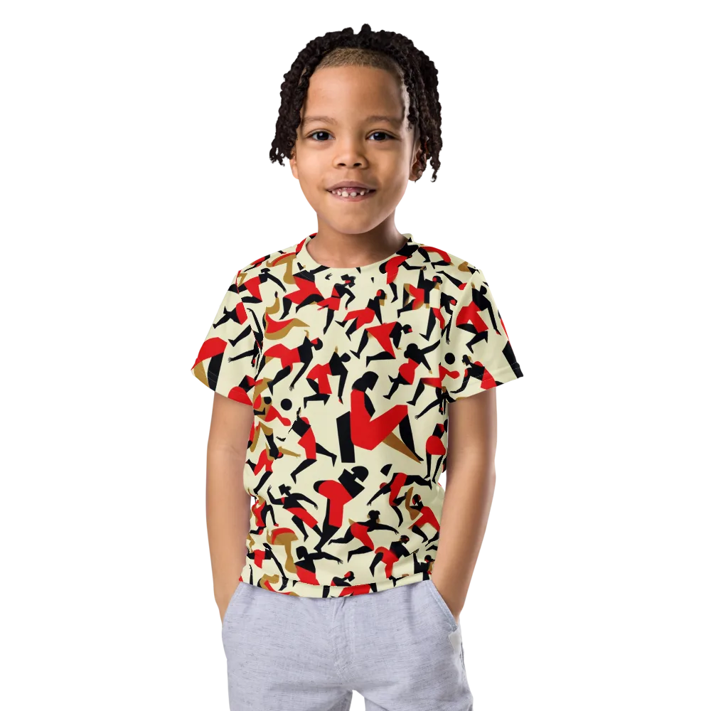 Vermilion Motion on Kids Crew Neck T-Shirt — Front
