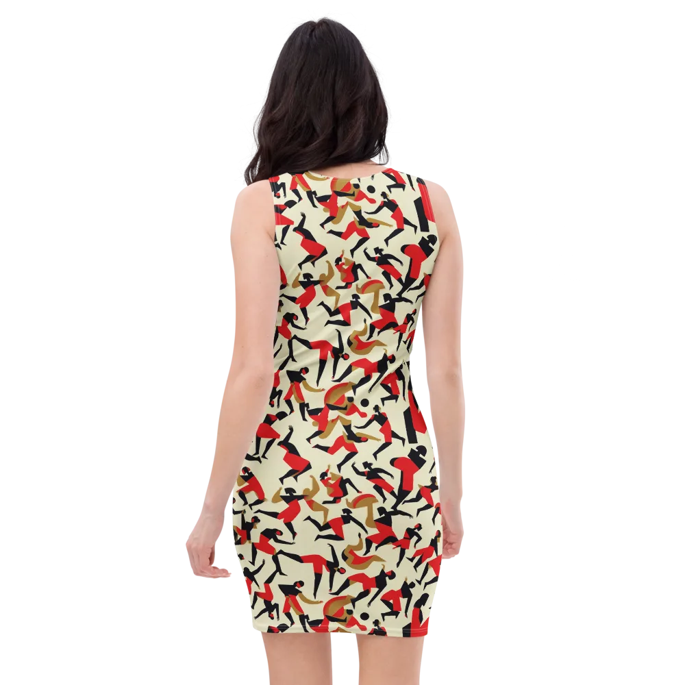 Vermilion Motion on Bodycon Dress — Back