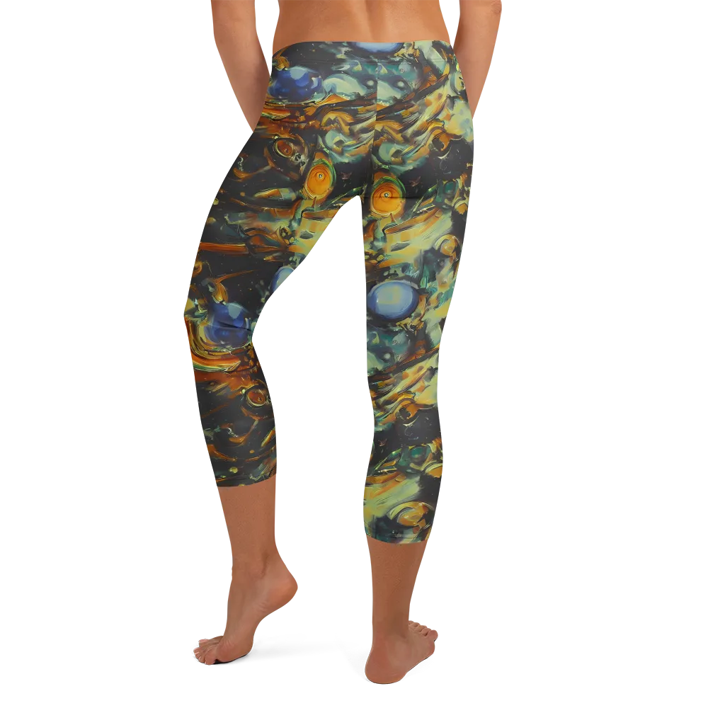Menzel's Maelstrom on Capri Leggings — Back