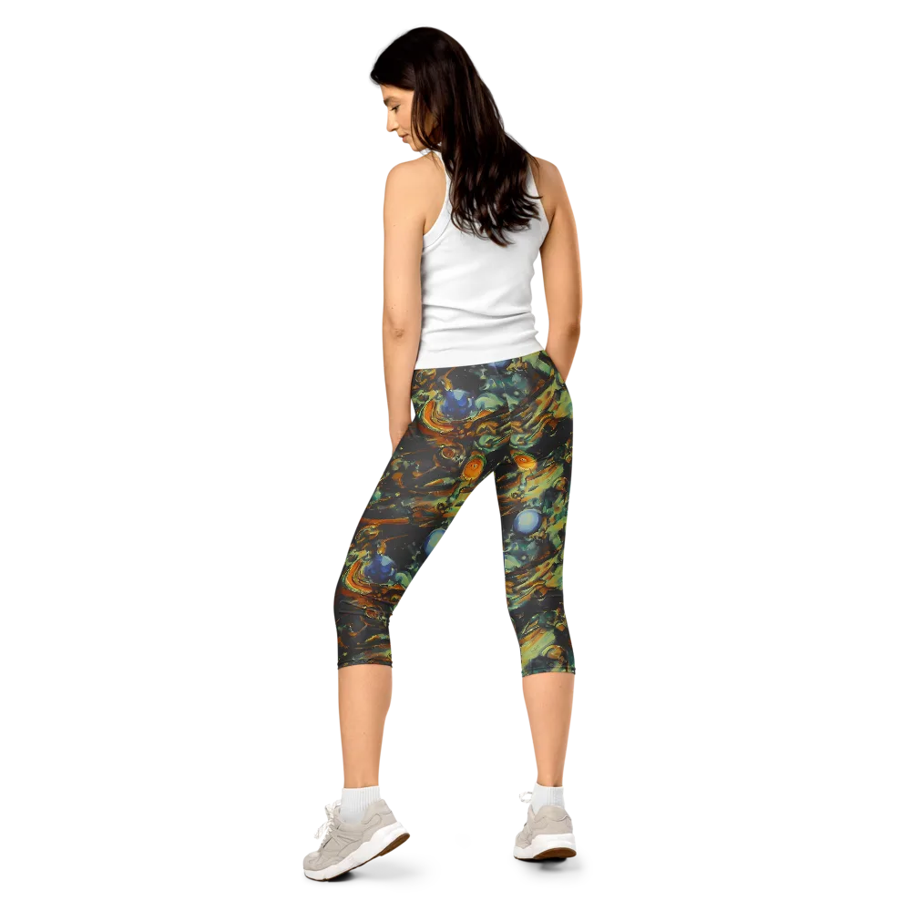 Menzel's Maelstrom on Capri Leggings — Back