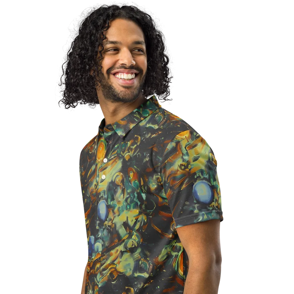 Menzel's Maelstrom on Men's Slim Fit Polo Shirt — Left Front