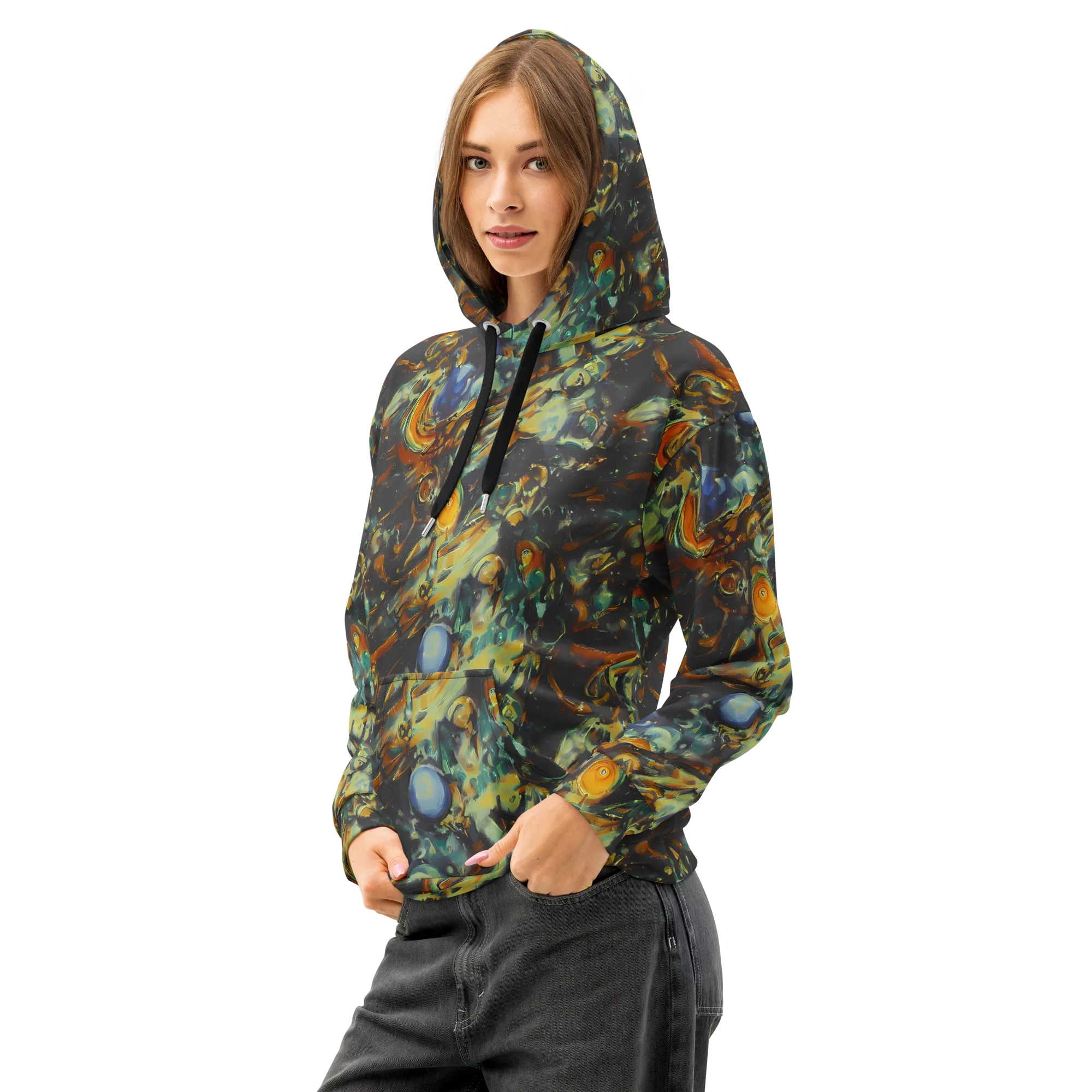 Menzel's Maelstrom on Cotton Hoodie — Left Front