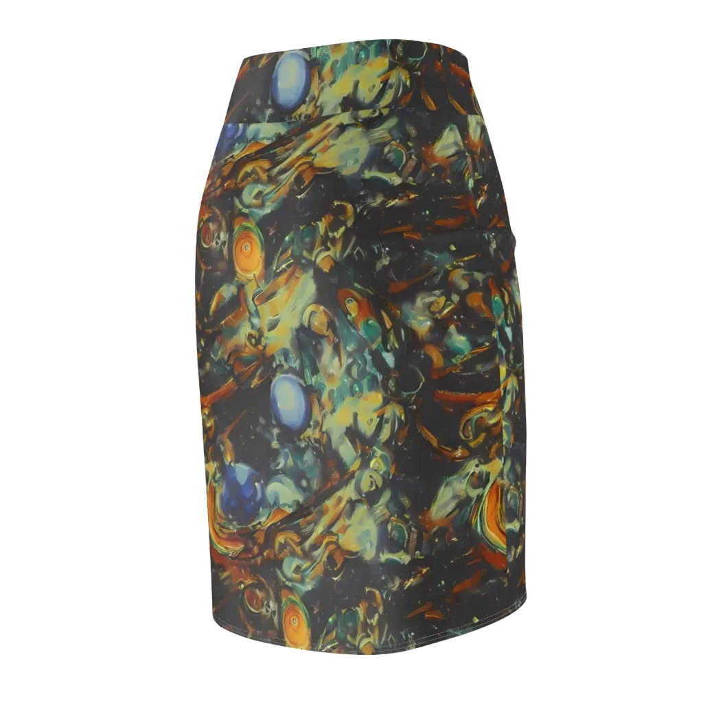 Menzel's Maelstrom on Pencil Skirt — Back Side