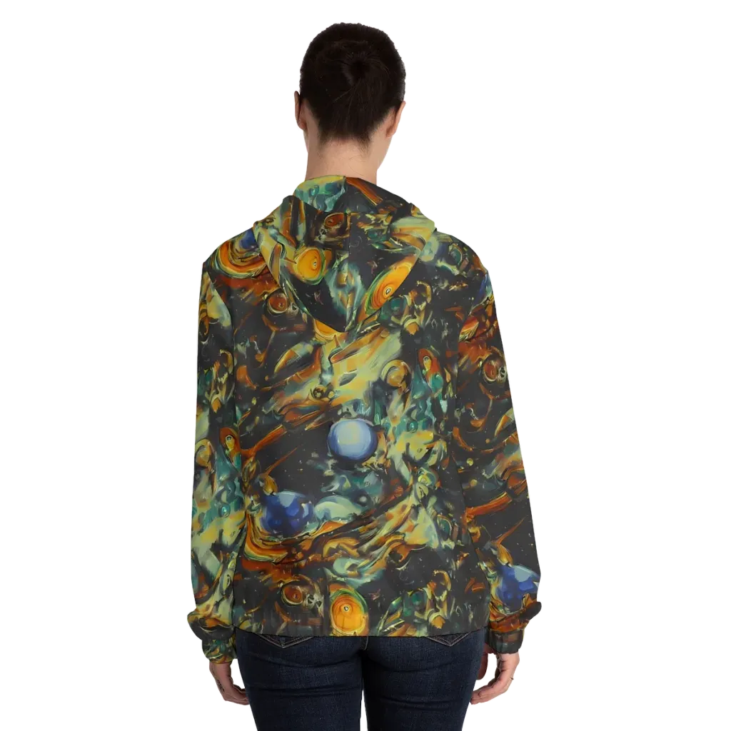 Menzel's Maelstrom on Women's Full-Zip Hoodie — Back On Person