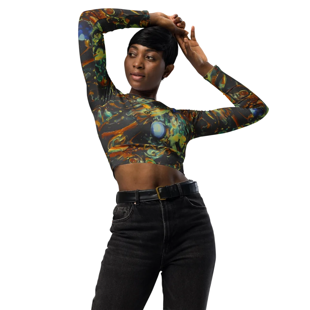 Menzel's Maelstrom on Long Sleeve Crop Top — Front