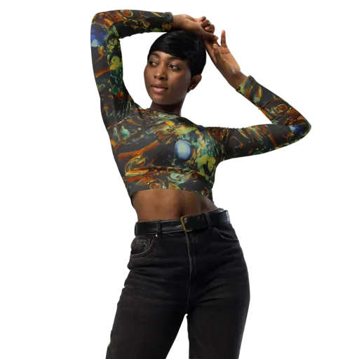 Menzel's Maelstrom on a Long Sleeve Crop Top
