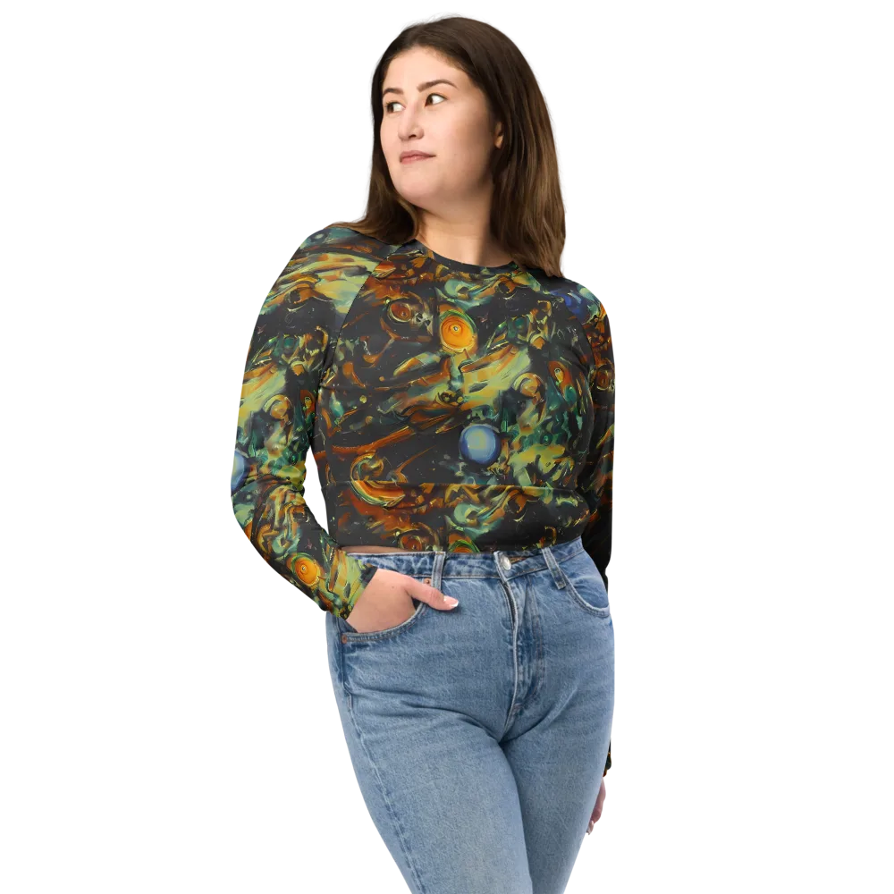 Menzel's Maelstrom on Long Sleeve Crop Top — Front