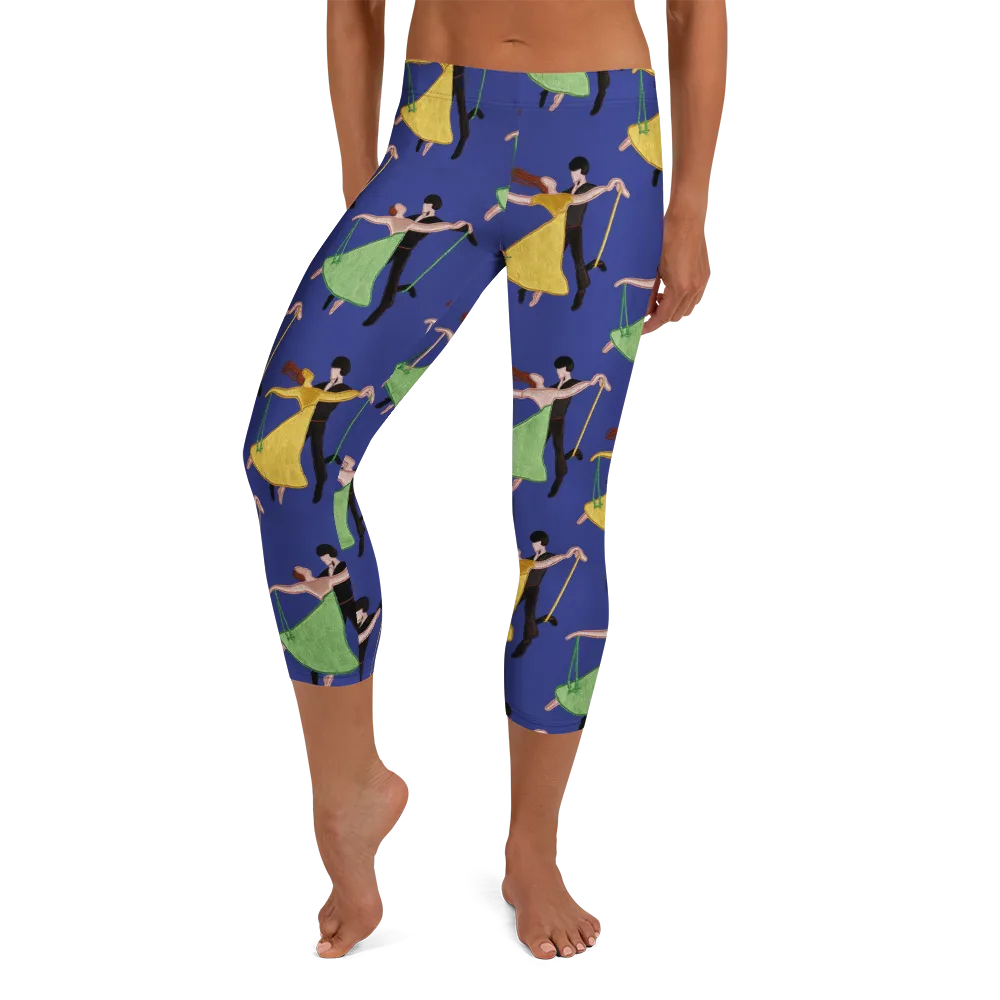 Swingtime Silhouettes on Capri Leggings — Front