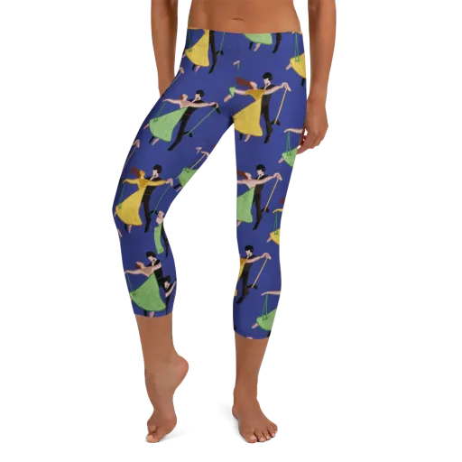 Swingtime Silhouettes on a Capri Leggings