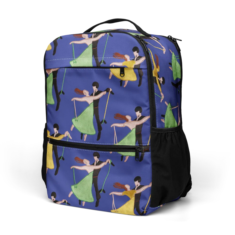 Swingtime Silhouettes on Utility Backpack — Left Front