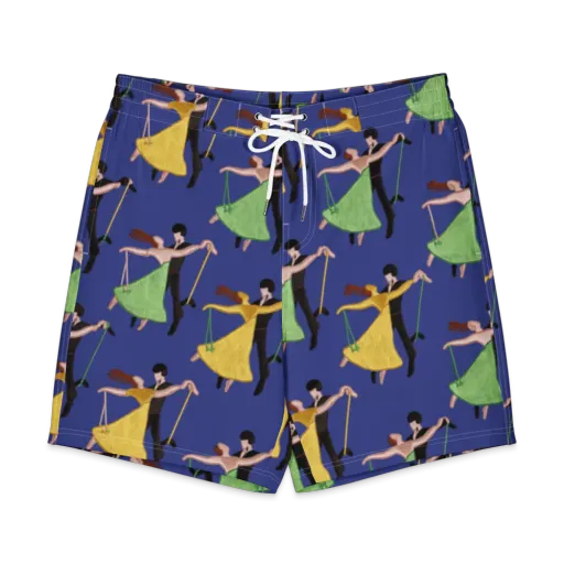 Swingtime Silhouettes on a Men's Board Shorts