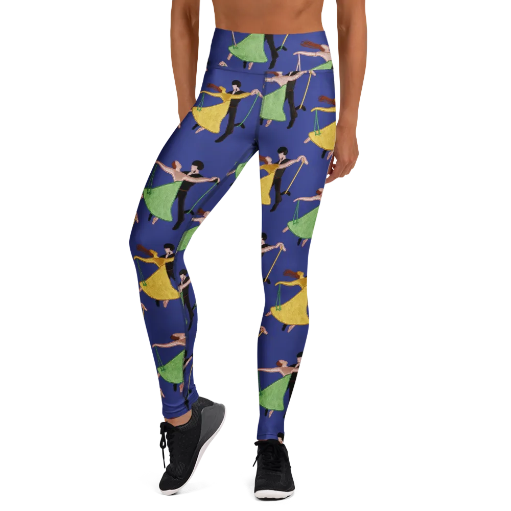 Swingtime Silhouettes on Yoga Leggings — Front