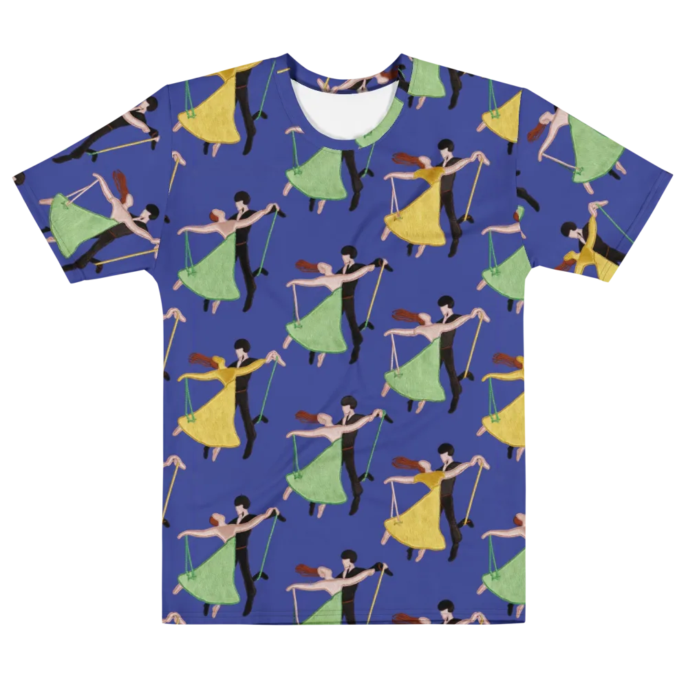 Swingtime Silhouettes on Men's Cotton Crew Neck T-Shirt — Front