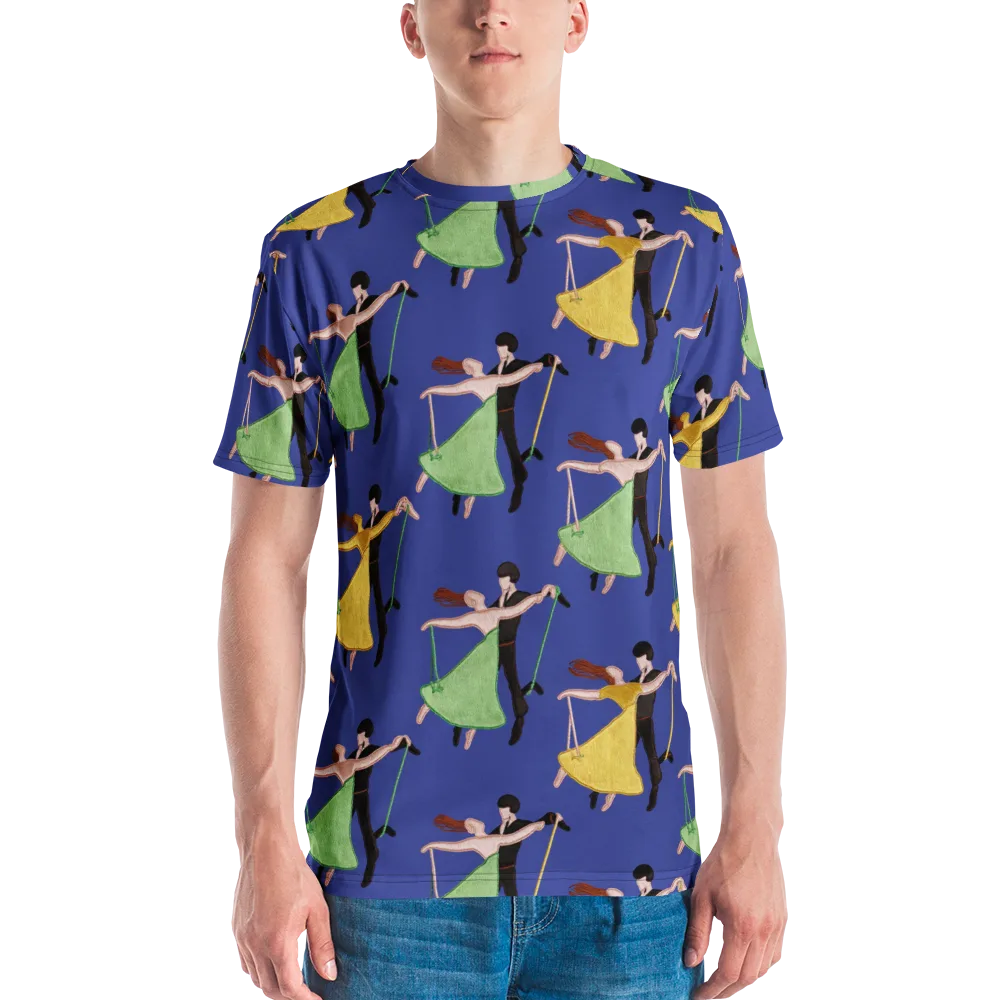Swingtime Silhouettes on Men's Crew Neck T-Shirt — Front