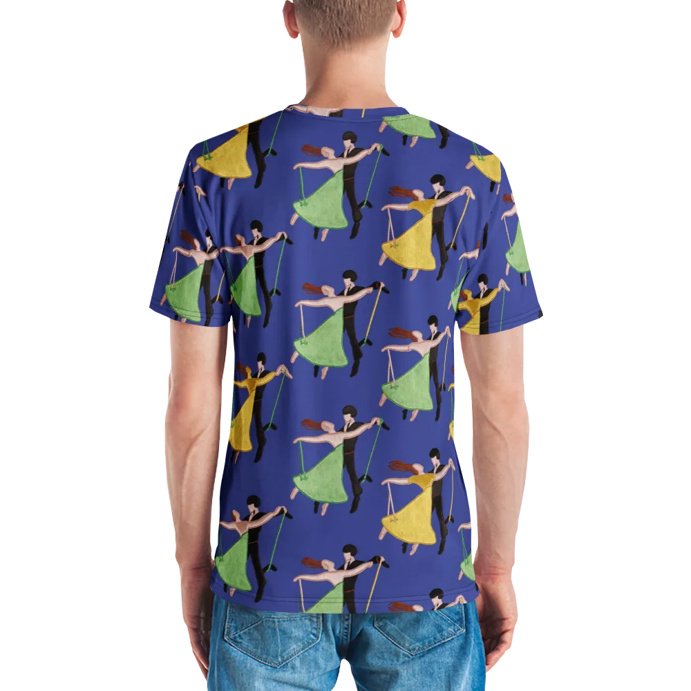 Swingtime Silhouettes on Men's Crew Neck T-Shirt — Back