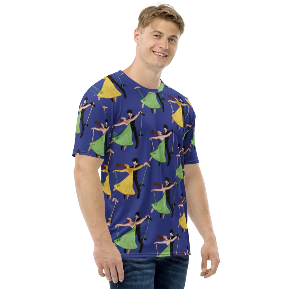 Swingtime Silhouettes on Men's Crew Neck T-Shirt — Right