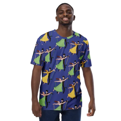 Swingtime Silhouettes on a Men's Crew Neck T-Shirt