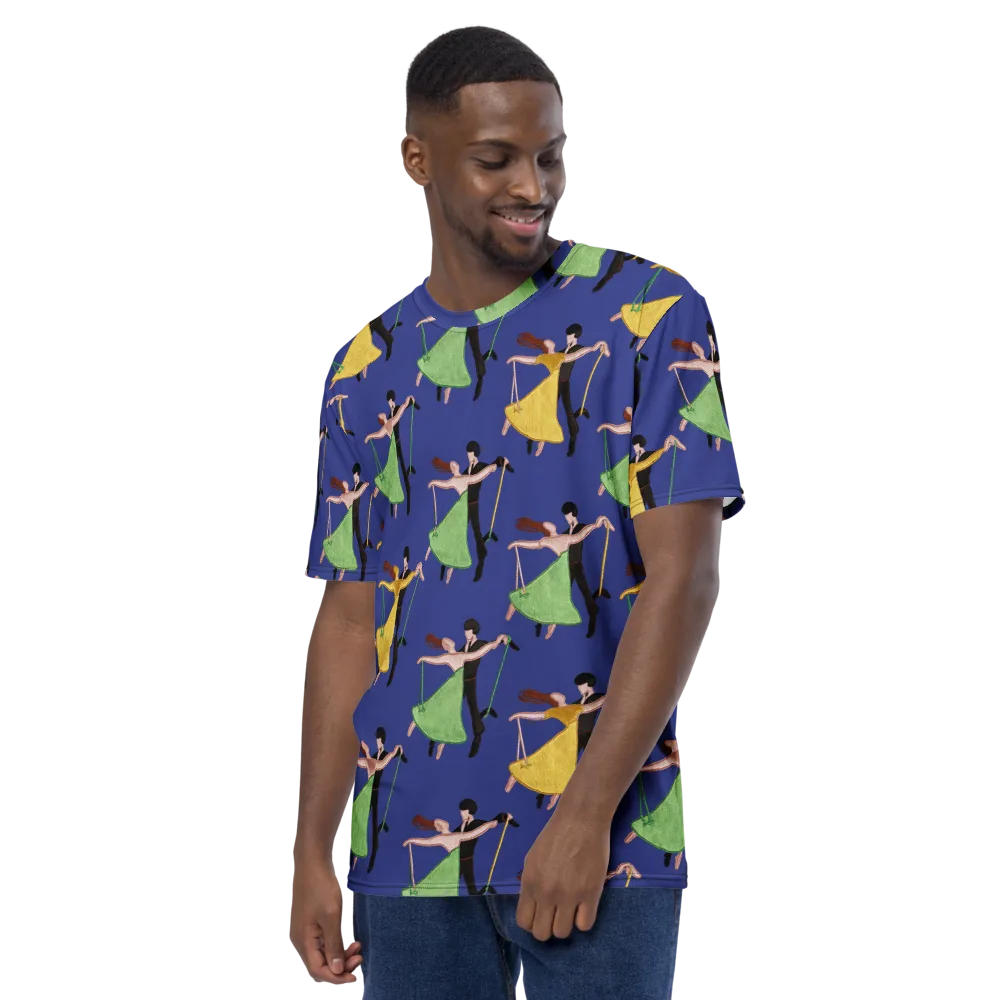 Swingtime Silhouettes on Men's Crew Neck T-Shirt — Left
