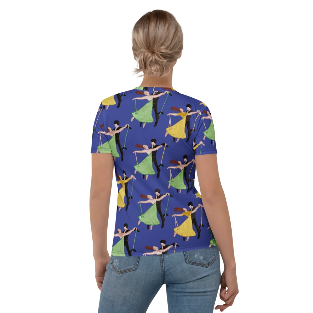 Swingtime Silhouettes on Women's Crew Neck T-Shirt — Back