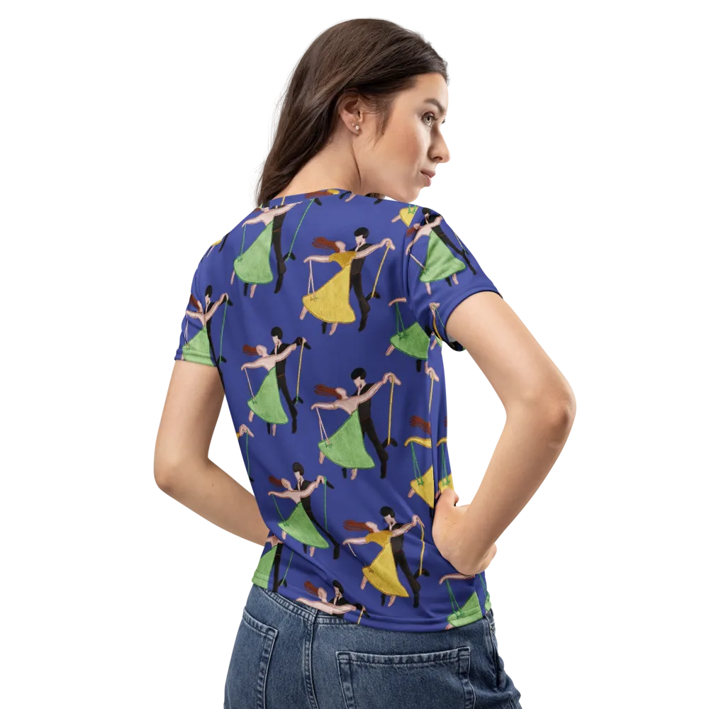 Swingtime Silhouettes on Women's Crew Neck T-Shirt — Back