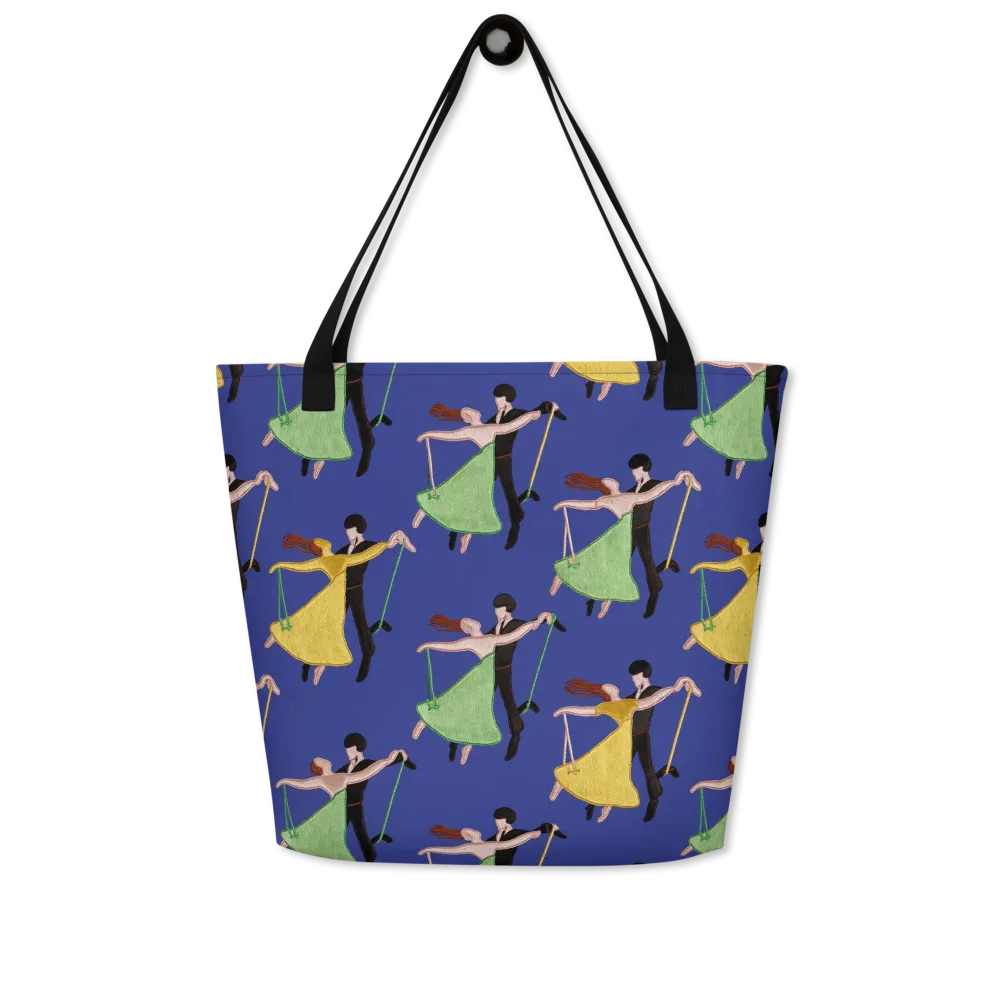Swingtime Silhouettes on Large Tote Bag W/ Pocket — Front