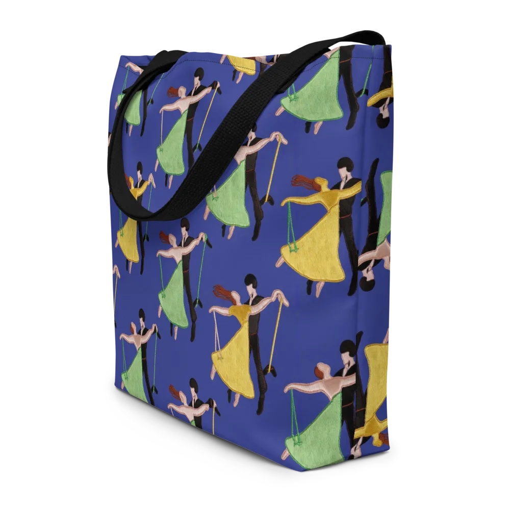 Swingtime Silhouettes on Large Tote Bag W/ Pocket — Front