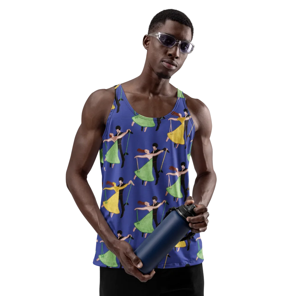 Swingtime Silhouettes on Men's Tank Top — Front