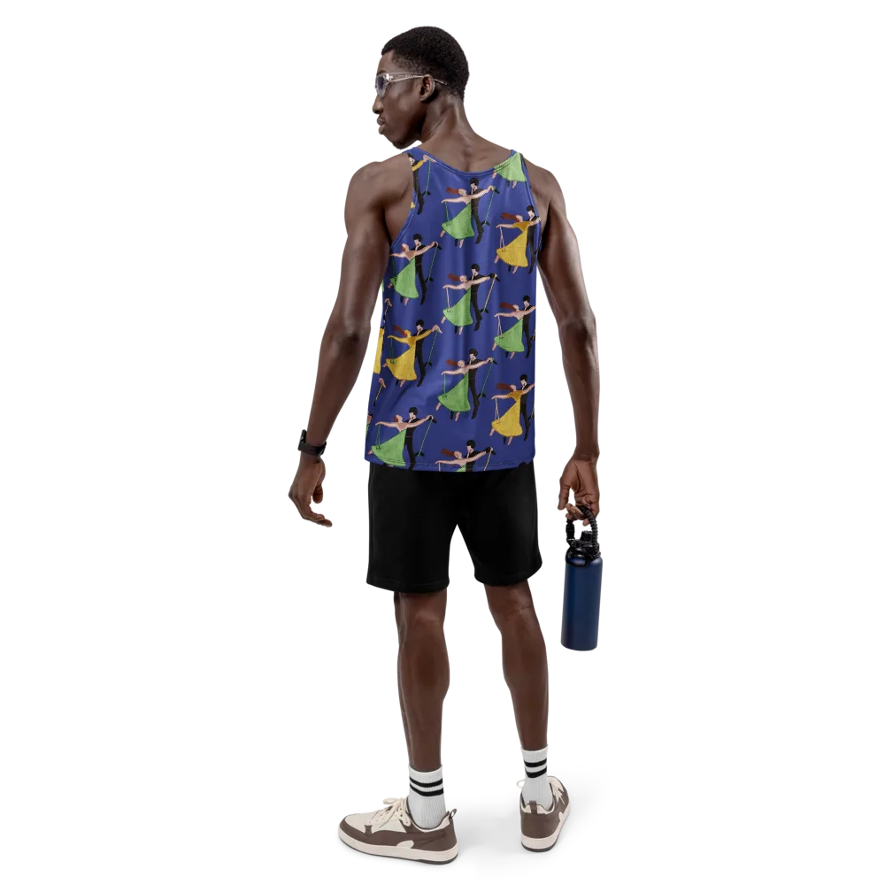 Swingtime Silhouettes on Men's Tank Top — Back