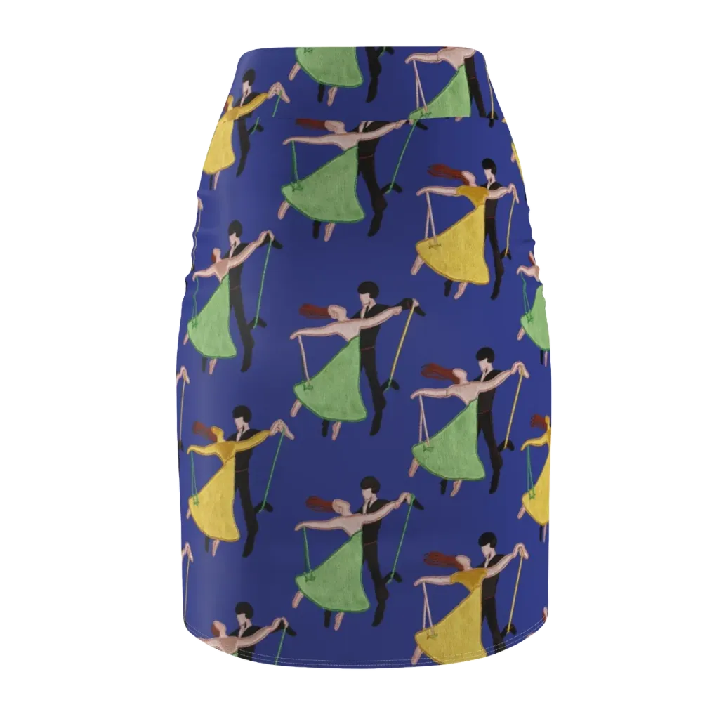 Swingtime Silhouettes on Pencil Skirt — Back