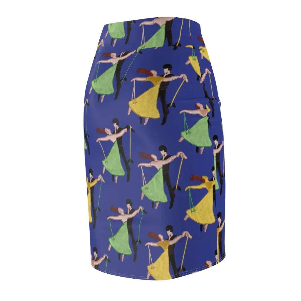 Swingtime Silhouettes on Pencil Skirt — Back Side