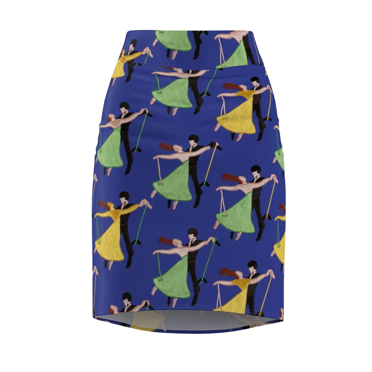 Swingtime Silhouettes on Pencil Skirt — Front
