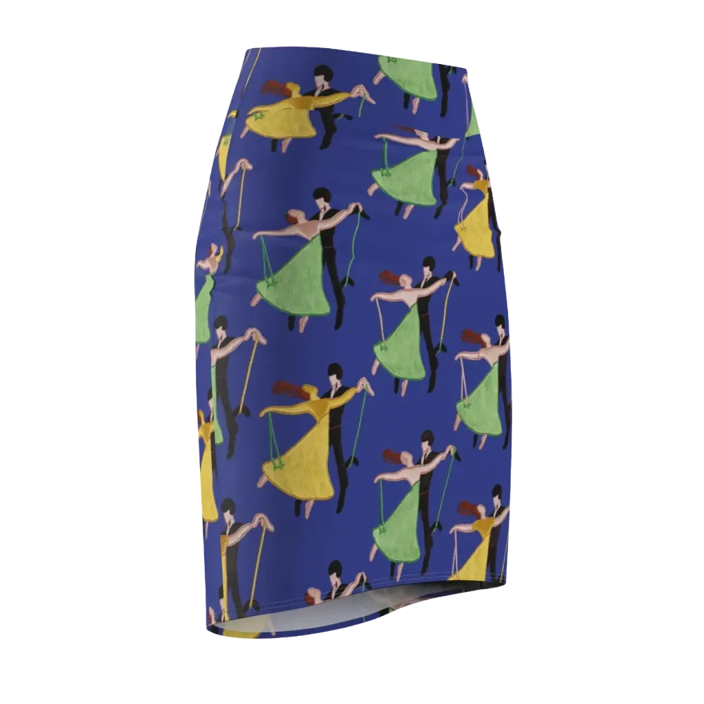 Swingtime Silhouettes on Pencil Skirt — Front Side