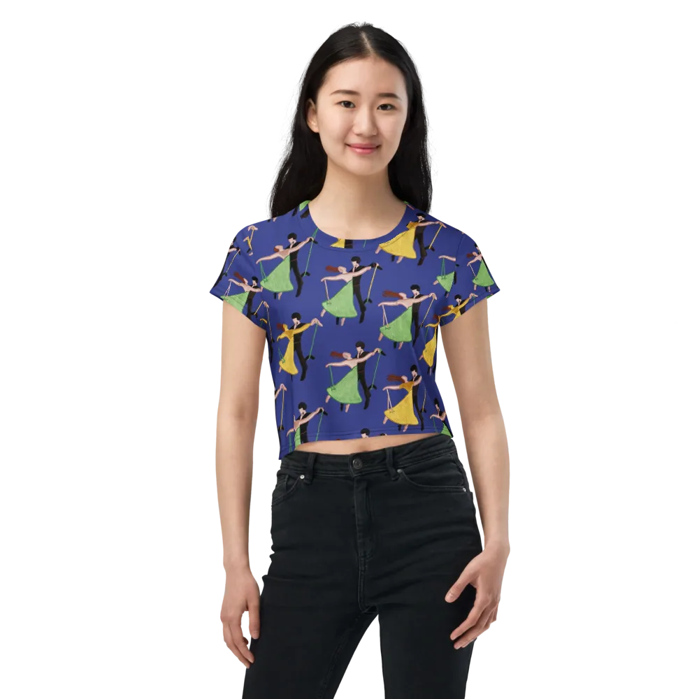 Swingtime Silhouettes on Crop Tee — Front