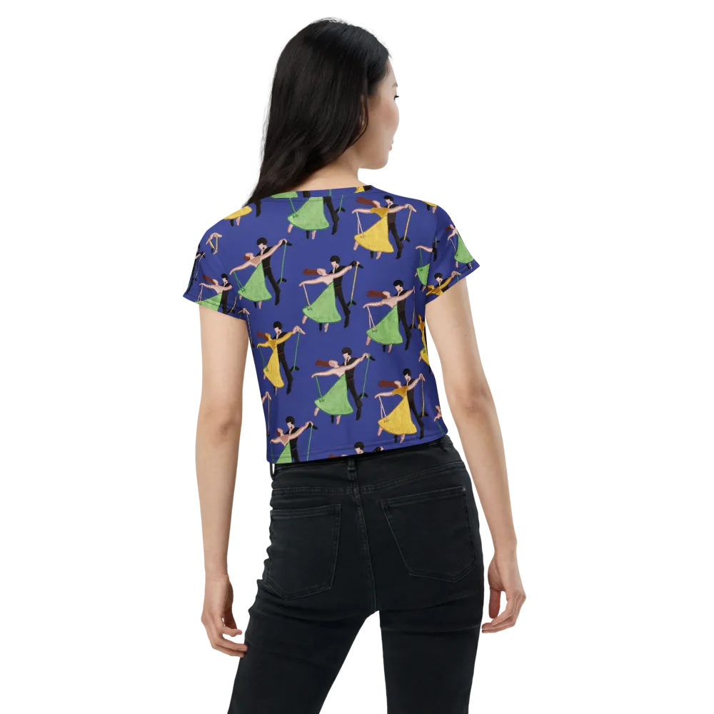 Swingtime Silhouettes on Crop Tee — Back